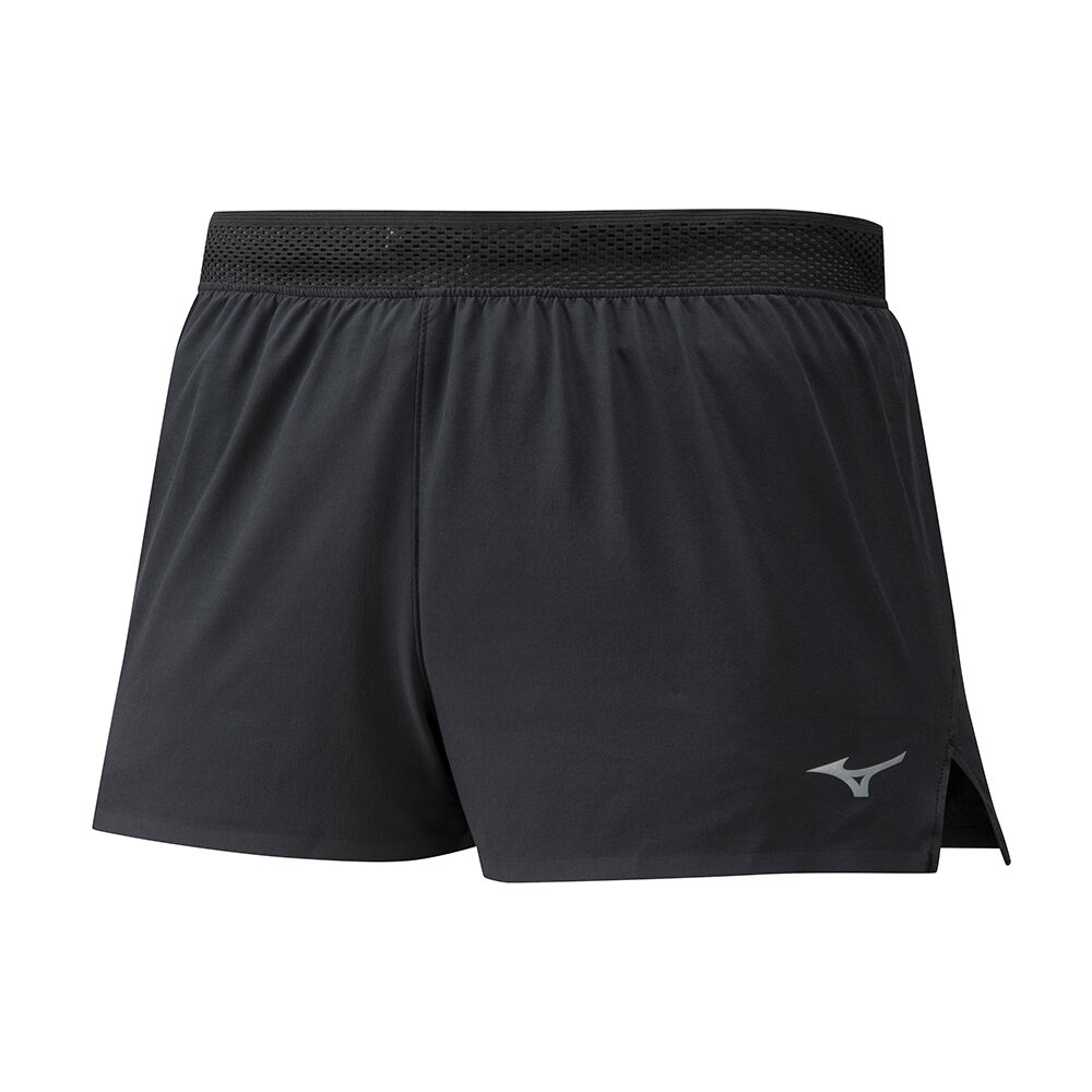 Mizuno Men's Aero Split 1.5 Running Shorts Black (J2GB001509-LWT)